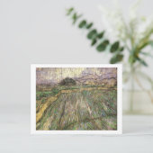 Tarweveld in Regen (F650) Van Gogh Fine Art Briefkaart (Staand voorkant)