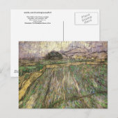 Tarweveld in Regen (F650) Van Gogh Fine Art Briefkaart (Voorkant / Achterkant)