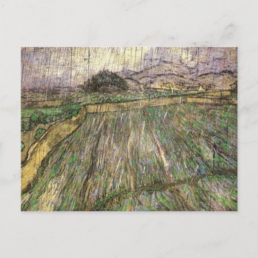 Tarweveld in Regen (F650) Van Gogh Fine Art Briefkaart (Voorkant)
