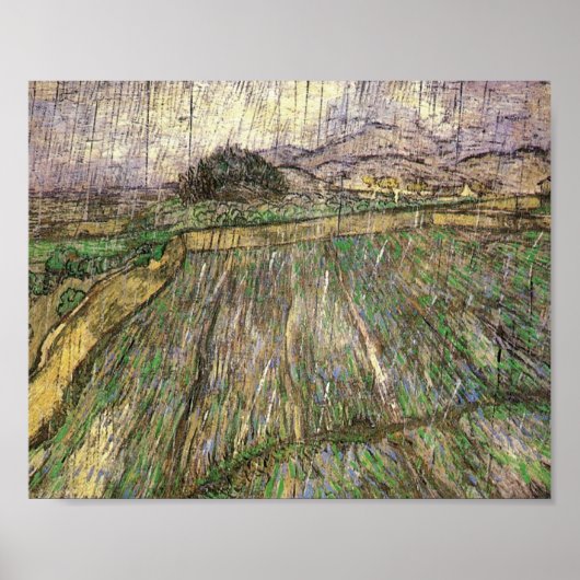 Tarweveld in Regen (F650) Van Gogh Fine Art Poster (Voorkant)