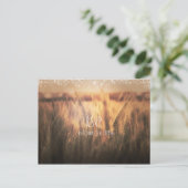 Tarweveld Landelijke Trouw-RSVP Uitnodiging Briefkaart (Staand voorkant)