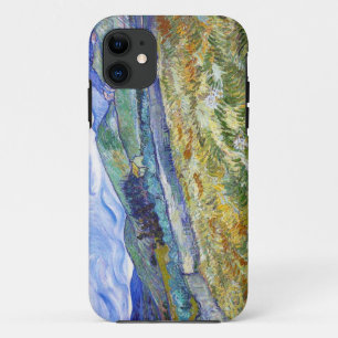 Tarweveld met bergen in de achtergrond iPhone 11 hoesje