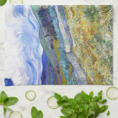 Tarweveld met bergen in de achtergrond theedoek (Gevouwen)