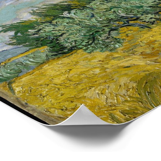 Tarweveld met cilinders poster (Hoek)