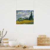 Tarweveld met cilinders poster (Keuken)