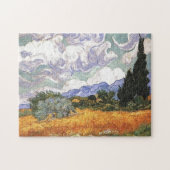 Tarweveld met cipres van Van Gogh. Legpuzzel (Horizontaal)