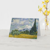 Tarweveld met cipressen: leeg kaart (Gele Bloem)