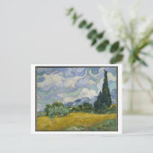 Tarweveld met cipressen schilderij van Van Gogh Briefkaart (Staand voorkant)
