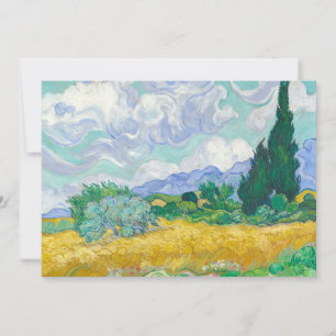 tarweveld met cipressen   Vincent van Gogh