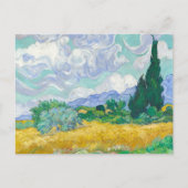 tarweveld met cipressen | Vincent van Gogh Briefkaart (Voorkant)