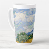 Tarweveld met cipressen-Vincent Van Gogh Latte Mok (Linkerhoek)