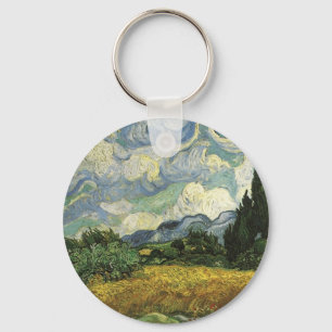 Tarweveld met cipressen,Vincent Van Gogh Sleutelhanger