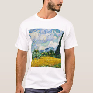 Tarweveld met cipressen Vincent Van Gogh. T-shirt