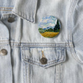 Tarweveld met Cypresse-Button Ronde Button 5,7 Cm (In situ)