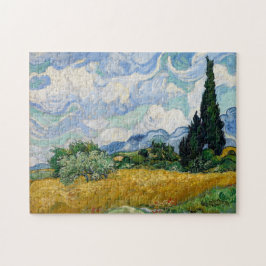 Tarweveld met Cypresse Puzzle Legpuzzel