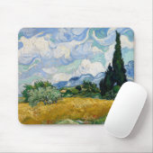Tarweveld met Cypresses Mousepad Muismat (Met muis)