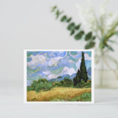 Tarweveld met Cypresses Van Gogh Fine Art Briefkaart (Staand voorkant)