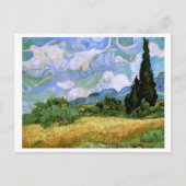 Tarweveld met Cypresses Van Gogh Fine Art Briefkaart (Voorkant)