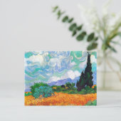 Tarweveld met Cypresses Van Gogh Fine Art Briefkaart (Staand voorkant)