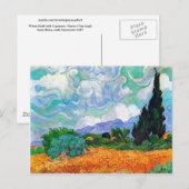 Tarweveld met Cypresses Van Gogh Fine Art Briefkaart (Voorkant / Achterkant)