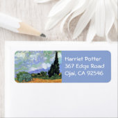 Tarweveld met Cypresses Van Gogh Fine Art Etiket (Insitu)