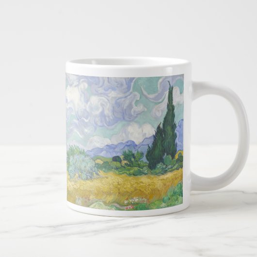 Tarweveld met Cypresses Van Gogh Fine Art Grote Koffiekop (Rechts)