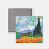 Tarweveld met Cypresses Van Gogh Fine Art Magneet (Voorkant / Achterkant)