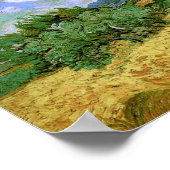 Tarweveld met Cypresses Van Gogh Fine Art Poster (Hoek)