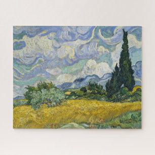 Tarweveld met Cypresses Vincent Van Gogh 1889 Legpuzzel