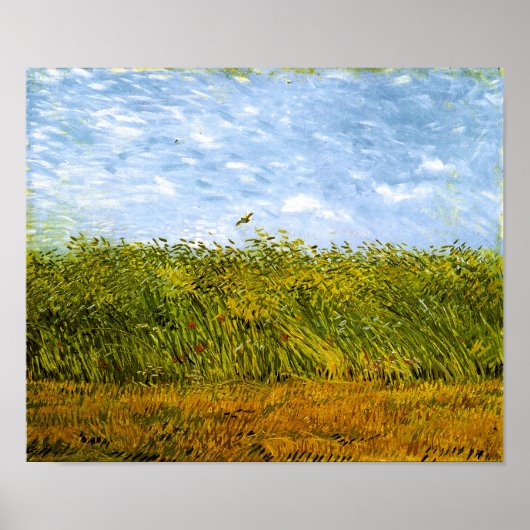 Tarweveld met een Lark Van Gogh Fine Art Poster (Voorkant)