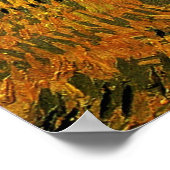 Tarweveld met een Lark (van Gogh) Poster (Hoek)