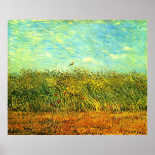 Tarweveld met een Lark (van Gogh) Poster