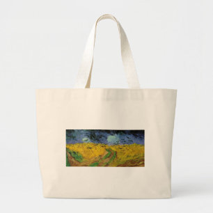 Tarweveld met koeien grote tote bag
