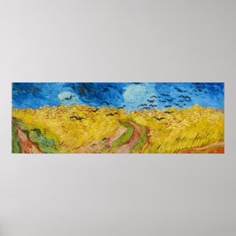 tarweveld met kraaien poster