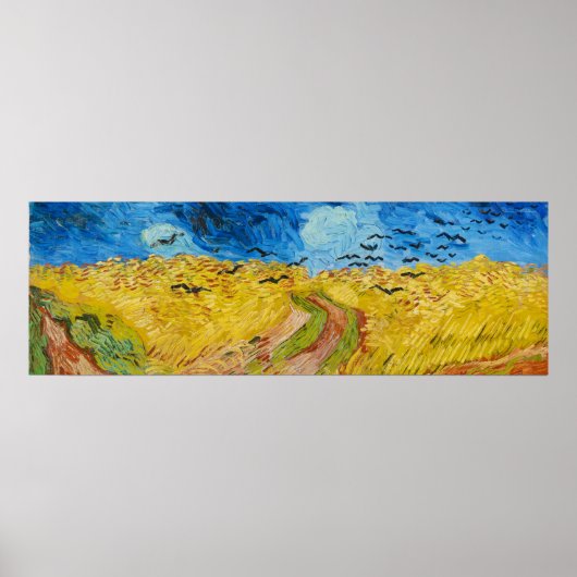 tarweveld met kraaien poster (Voorkant)