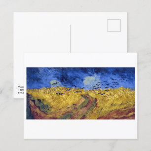 Tarweveld met kraaien   Van Gogh   Briefkaart