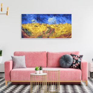 Tarweveld met kraaien   Van Gogh   Canvas Afdruk