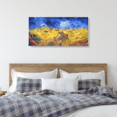 Tarweveld met kraaien | Van Gogh | Canvas Afdruk (Insitu (Slaapkamer))