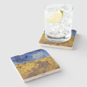 Tarweveld met kraaien | Van Gogh | Stenen Onderzetter (Zijkant)