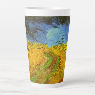 Tarweveld met kraaien van Vincent van Gogh Latte Mok