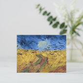 Tarweveld met kraaien Vincent van Gogh Briefkaart (Staand voorkant)