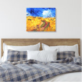 Tarweveld met kraaien, Vincent Van Gogh Canvas Afdruk (Insitu (Slaapkamer))