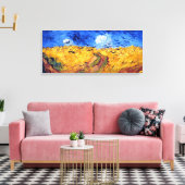 Tarweveld met kraaien, Vincent Van Gogh Canvas Afdruk (Insitu (Woonkamer))