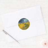 Tarweveld met kraaien - Vincent Van Gogh Ronde Sticker (Envelop)