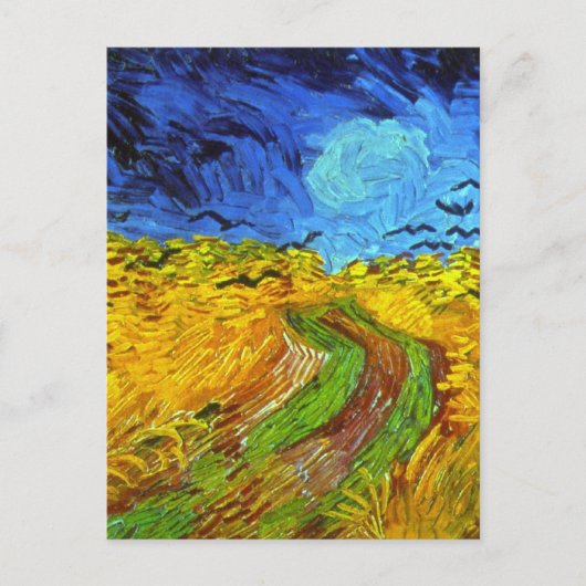 Tarweveld met Kroes Van Gogh Fine Art Briefkaart (Voorkant)