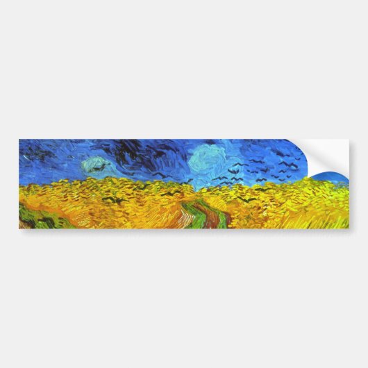 Tarweveld met Kroes Van Gogh Fine Art Bumpersticker (Voorkant)