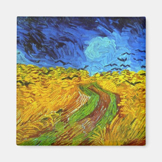 Tarweveld met Kroes Van Gogh Fine Art Magneet (Voorkant)