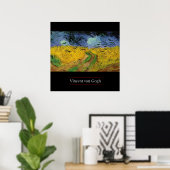 Tarweveld met Krokoen door Van Gogh Poster Print (Thuiskantoor)