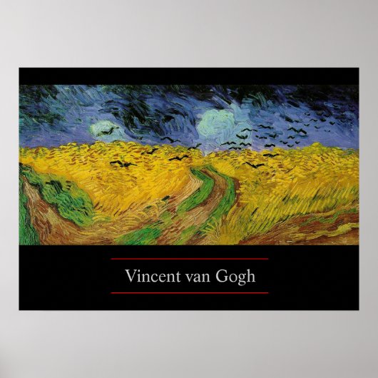 Tarweveld met Krokoen door Van Gogh Poster Print (Voorkant)