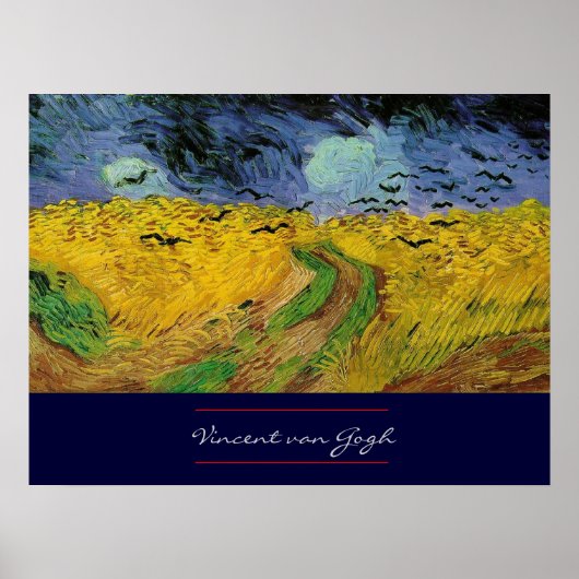 Tarweveld met Krokoen door Van Gogh Poster Print (Voorkant)